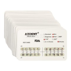 AZDENT Dental Orthodontic Brackets Brace Mini Standard Edgewise Roth MBT 018 022