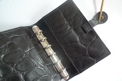 MULBERRY – POCKET BOOK AGENDA – MADE @ UK – BLACK CONGO LEATHER – NEW OLD STOCK