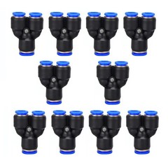 Metaland 5/16″ OD Push to Connect Y Spliter 3 Way Wye Tube OD, Black