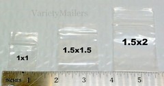 500 Reclosable Bag Variety Pack ~ 5 Small Sizes ~ Plastic Storage Baggies