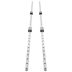 Uimoso Linear Rail Kit HGR20 2Pcs 2000 mm (78.74 in) Guide Rails with 4 Slide