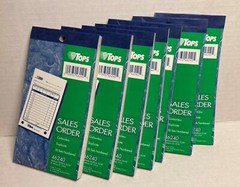 TOPS Sales Order Book #46240…2-Part Carbonless – 7 Pack – 50 pages per pack.