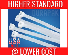 100 PCS 6″ Natural Color Cable Wire Tie 40 Lbs Zip Nylon Fasten Secure Locking