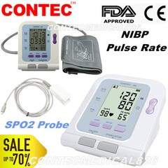 FDA CONTEC08C Digital blood pressure monitor Machine with SPO2 sensor NIBP PR