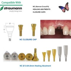 US Dental Healing Abutment & Cover Screw For ITI/Straumann BBone Level Tapered