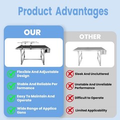 55″x22″ PVC Conveyor Belt 88 LBS Stainless Steel Industrial Belt Conveyor