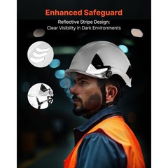 Uimoso Safety Helmet with Visor and Adjustable 6-Point Suspension System