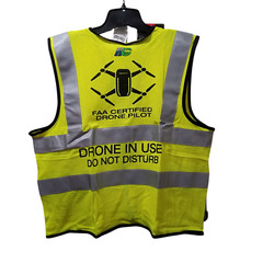 OccuNomix Flame Resistant Modacrylic Safety Vest Medium ANSI FAA Drone Pilot