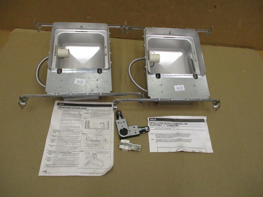 New Open Box Lot of 2 Pcs & 1 “L” Connector 100W A19 Max. Cooper A3704ISU