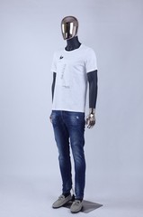 Gold removalbe head and hands full body black spary painted male mannequin -GM1