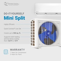 MRCOOL 12,000 BTU DIY Ductless Mini-Split Smart WiFi Air Handler/Condenser 115V