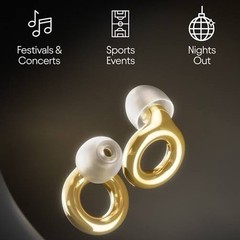Loop Experience 2 GOLD Earplugs, 17dB Hearing Protection for Loud music & Events
