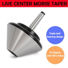 MT2 Bull Nose Morse Taper Lathe Live Center 75 Degree Nose Tool 120mm New