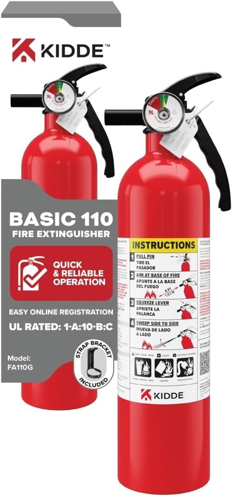 Kidde FA110G Multipurpose Home Fire Extinguisher – 466142MTL