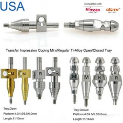 US Hiossen ET Dental Prosthetics Titanium All Implant Abutments fit Mini/Regular