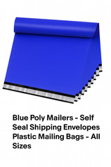 Blue Plastic Mailing Bags Poly Mailers Self Seal Shipping Envelopes – All Sizes