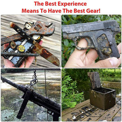 2625 lbs Double Sided Magnet Fishing Kit with Rope 4.57 Inch