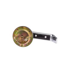 Brushed Chrome Commercial Storeroom Lever Trim With Lock For Panic Exit Device