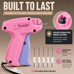 Stitch Gun for Clothes – Handheld Stitch Gun, No-Sew Hemming Tool & Tagging Gun