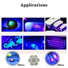 UV Purple LED bead 10W SMD 5050 High Power 4Chips 3.6V 365nm 370nm 395nm 400nm