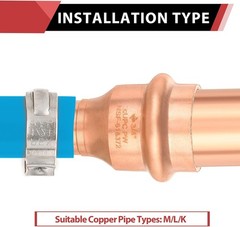 1/2″ Copper Press x 1/2″ PEX Crimp Coupling Adapter (Pack of 10)