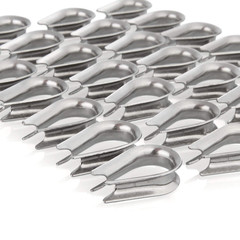 50 Pack M6 Stainless Steel Thimble for 1/4 Inch Diameter Wire Rope Cable