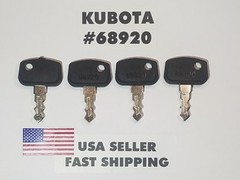 (4) Kubota RTV 500, 900, 1140, ATV Tractor Mower Ignition Keys # 68920