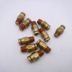 10 Pack DOT Male PTC Push to Connect 5/32″ Tube OD x 1/16 MPT Air Brake Brass