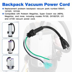 RO6G 100641 Backpack Vacuum Power Cord Replacement for Proteam Vacuums