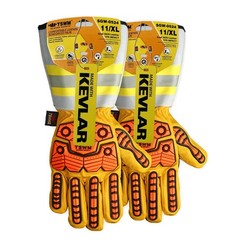 Grain Goatskin MIG TIG Welding Gloves with Cowhide Split Cuff Heat Resistant