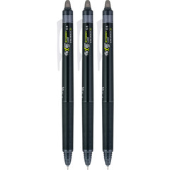 Pilot Frixion Clicker Erasable Gel Pens, Extra Fine Point, Black Ink, 3 Count
