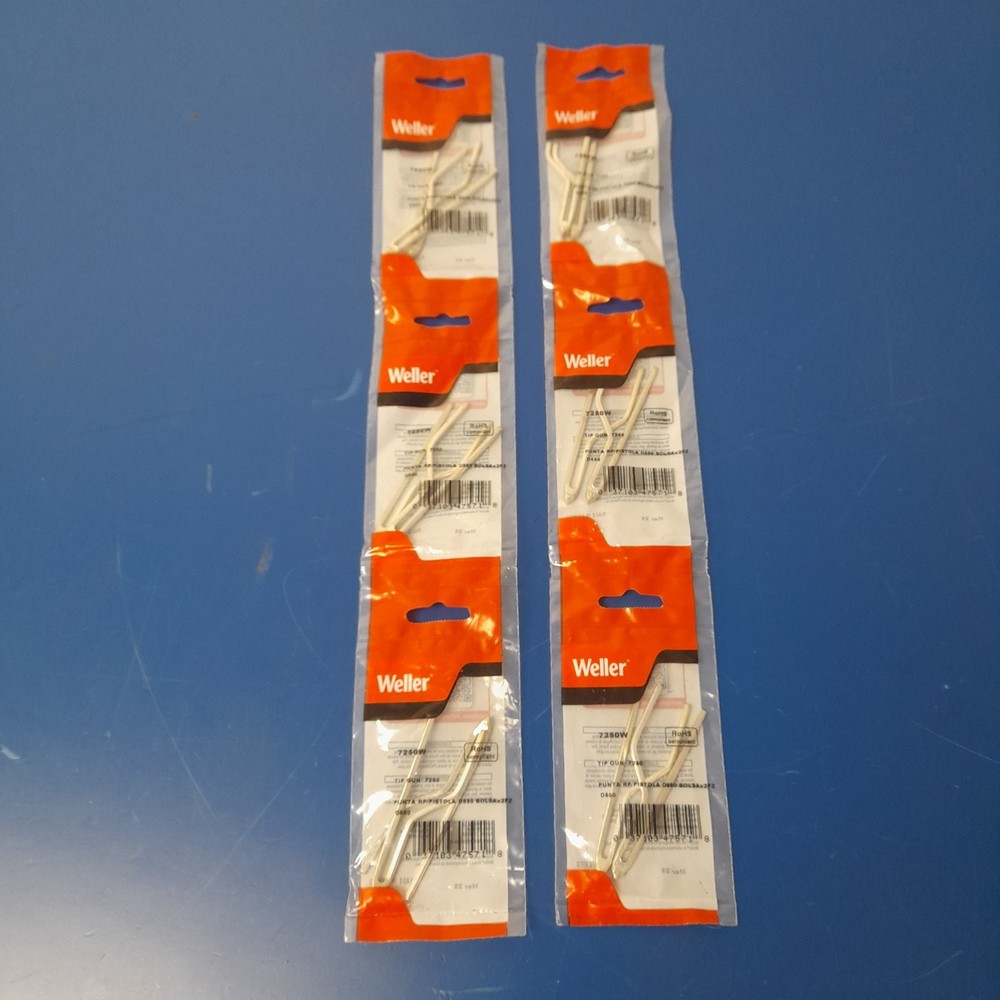 WELLER LOT OF 6 – 2 PACK – 7250W Standard Tips – Standard – 47571