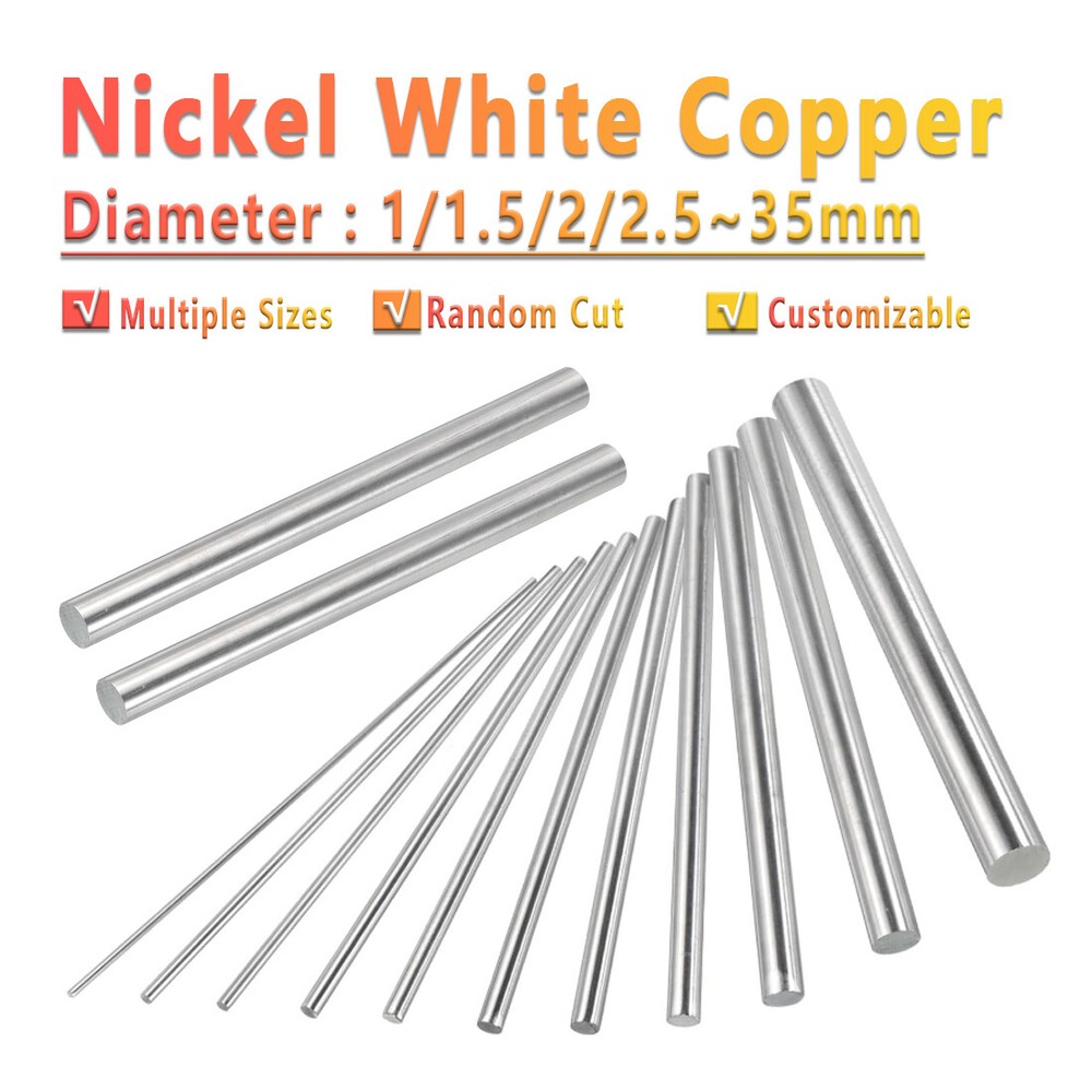 B18 White Copper Round Bar Rod Diameter 1mm~35mm Copper Nickel Zinc Alloy Rods