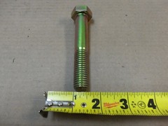 NEW HEX HEAD 4″ L 1/2″ THREAD DIAMETER STEEL YELLOW DICHROMATE BOLT LOT OF 65