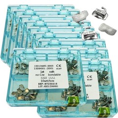 10Sets/box Dental Orthodontic Buccal Tubes 1st Molar Roth 0.022 Bondable Mesh