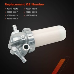 1G313-43010 Fuel Filter Assy For Kubota D722 D902 D1105 Z482 Z602 B6100 B8200