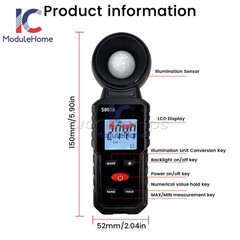 S8608 LCD Light Meter Digital Illuminance Meter Luxmeter Photometer 200000Lux