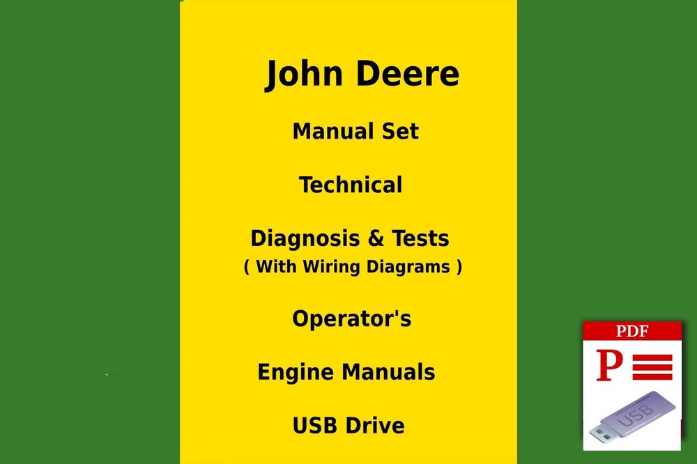 John Deere 5225 5325 5425 5525 5625 5603 Tractor Technical Tests Manual Set USB