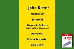 John Deere 5225 5325 5425 5525 5625 5603 Tractor Technical Tests Manual Set USB
