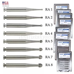 5-100 Dental Carbide Round Burs Surgical Length Latch Burs Low Speed RA 2 4 6