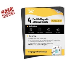 4 Pack of 8″ x 10″ Adhesive Magnetic Sheets – Perfect for Crafting & Decorating