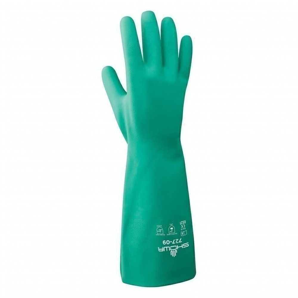 SHOWA 727 Nitrile Unlined Chemical Resistant Safety Work Glove