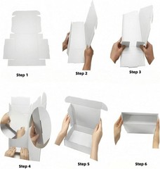 White Corrugated Mailer Boxes – Pack of 5, 9x6x2 Inches