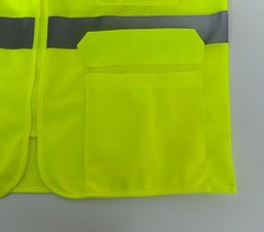 Crew Yellow High Visibility Safety Vest With 6 Pockets
