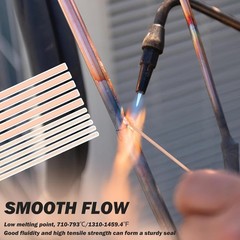 40 Sticks 15% Silver Brazing Rods – Flat Phos Copper Welding Rods for HVAC, Air