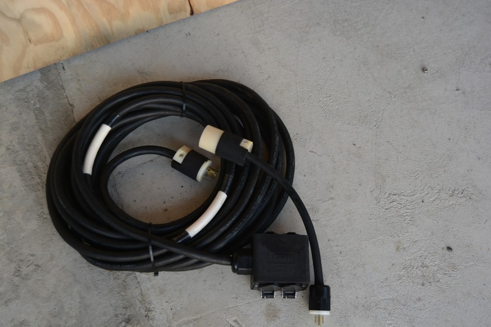 CAROL 10/3 EXTENSION CORD QUAD BOX ULTRA FLEX L5-20P AND PIGTAIL USA MADE