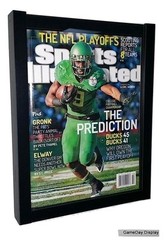 MAGAZINE SPORTS ILLUSTRATED DISPLAY FRAME CASE BLACK SHADOW BOX LOT OF 2