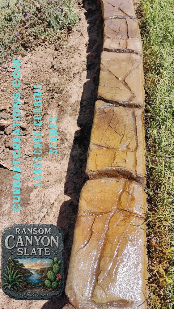 Ransom Canyon Concrete Stamp Landscape Curbing Faux Stone Texture Tool