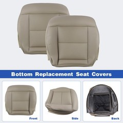 Tan Microfiber Leather Front Bottom Seat Covers Mercedes E200E250E300E350 14-16