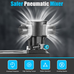 Stainless Pneumatic Paint Mixer Air Agitator Blender Stirrer Ink Mixing Tool